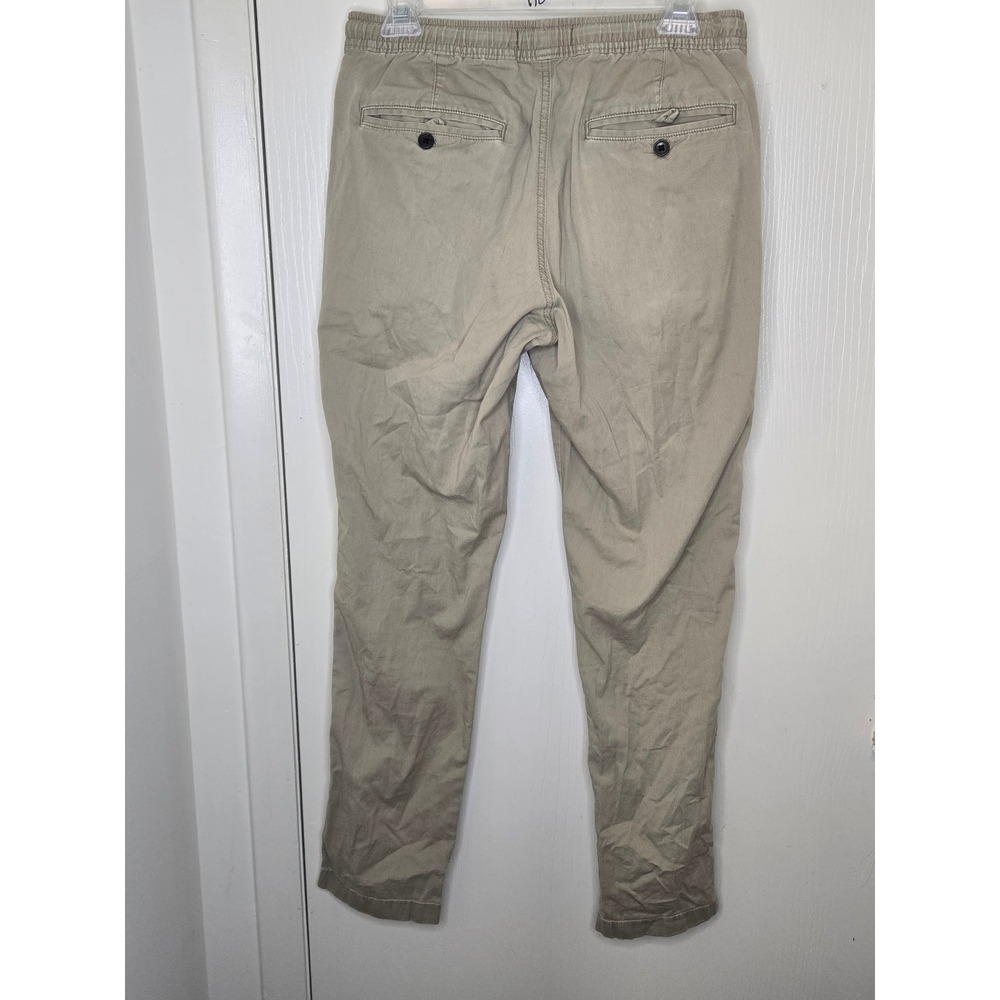 J.Crew Mercantile Flex Jogger Pants Mens Small Khaki Tan Elastic Waist Chinos - Picture 3 of 4